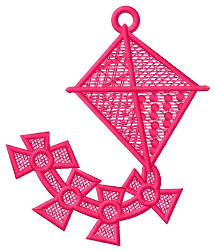 FSL Kite Ornament Machine Embroidery Design