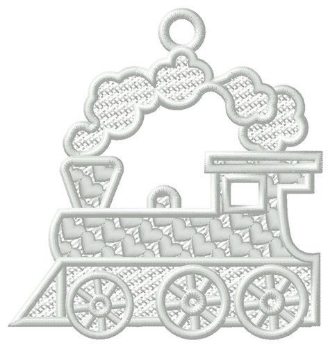 FSL Train Ornament Machine Embroidery Design