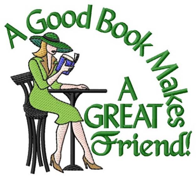 Picture of A Good Book Machine Embroidery Design