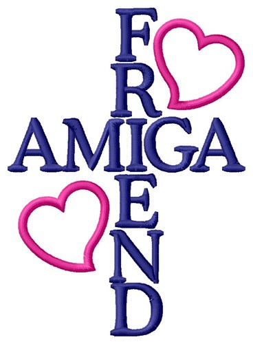 Friend Amiga Machine Embroidery Design