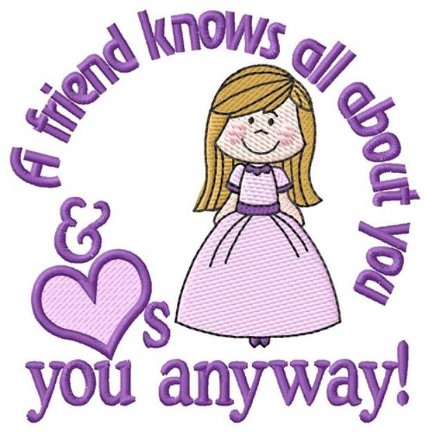 Picture of Friend Loves You Machine Embroidery Design