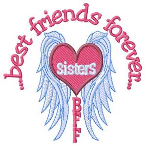Picture of BFF Sisters Machine Embroidery Design