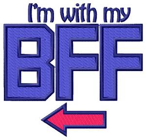 Picture of Im With BFF Machine Embroidery Design