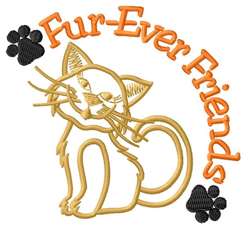 Fur Ever Cat Machine Embroidery Design