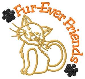 Picture of Fur Ever Cat Machine Embroidery Design