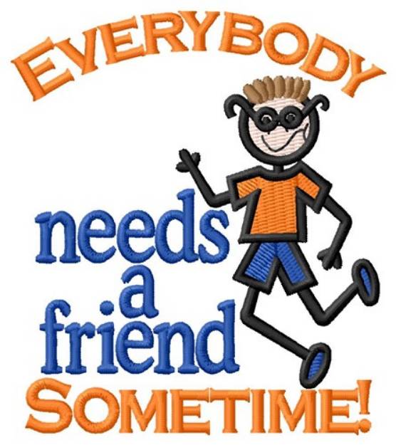 Picture of Need A Friend Machine Embroidery Design