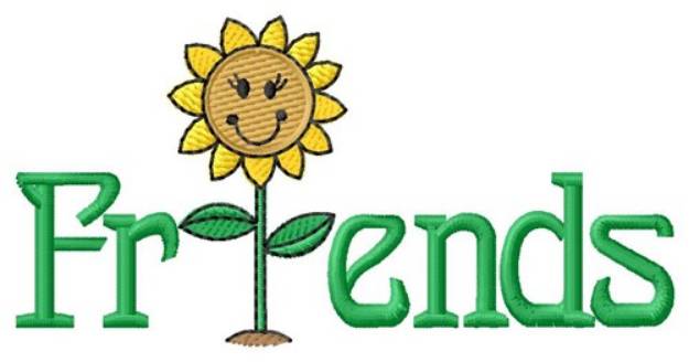 Picture of Friends Flower Machine Embroidery Design