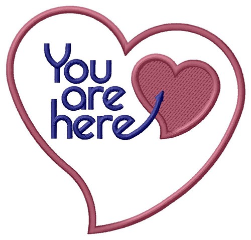 You Are Here Machine Embroidery Design