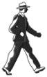 Picture of Man Walking Machine Embroidery Design