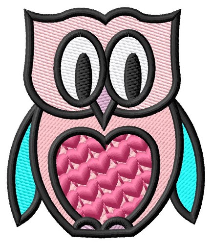 Love Owl Machine Embroidery Design