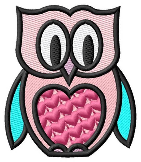 Picture of Love Owl Machine Embroidery Design