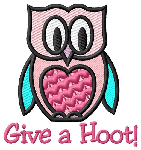 Give A Hoot Machine Embroidery Design