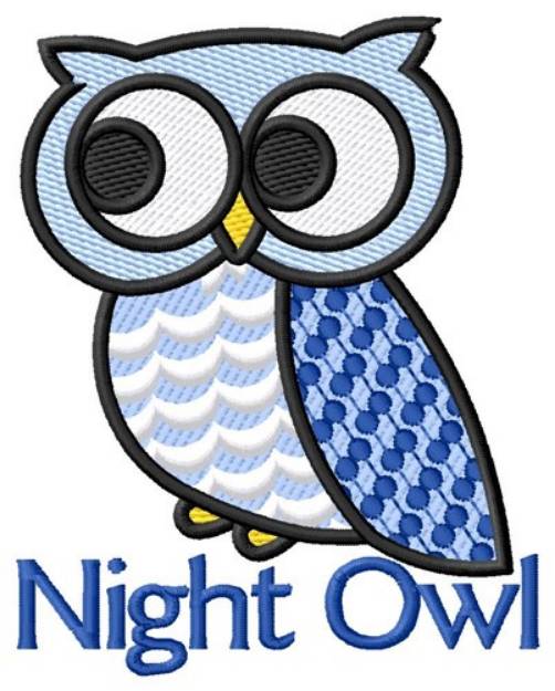 Picture of Night Owl Machine Embroidery Design