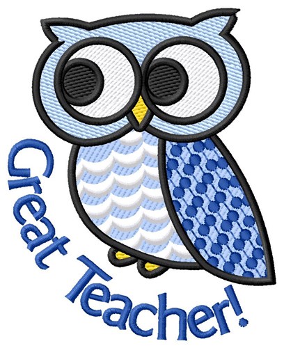 Great Teacher Machine Embroidery Design