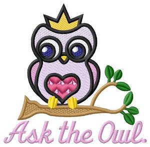 Picture of Ask The Owl Machine Embroidery Design