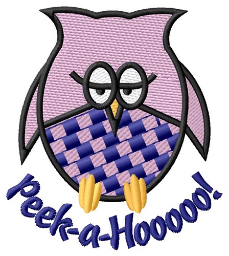 Peek-a-Hooooo Machine Embroidery Design