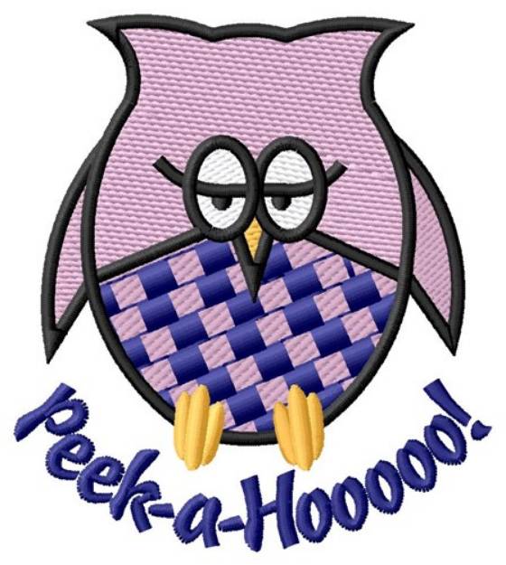 Picture of Peek-a-Hooooo Machine Embroidery Design