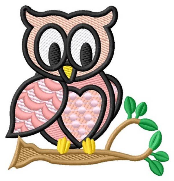 Picture of Pink Owl Machine Embroidery Design