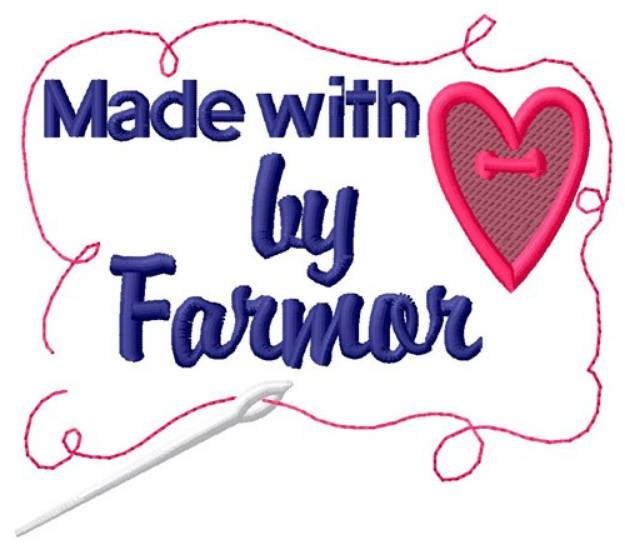Picture of Made By Farmor Machine Embroidery Design