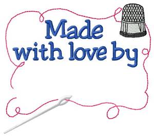 Picture of Made With Love Machine Embroidery Design