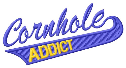 Cornhole Addict Machine Embroidery Design