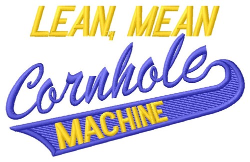 Cornhole Machine Machine Embroidery Design