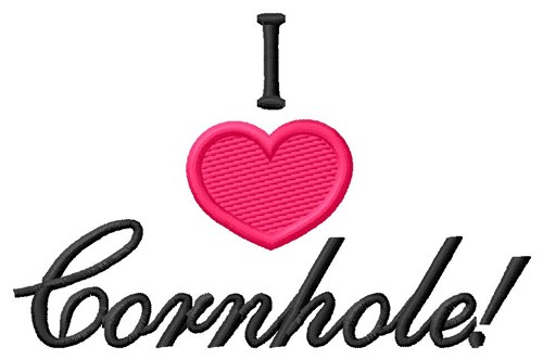 Love Cornhole Machine Embroidery Design