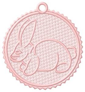 Picture of FSL Rabbit Ornament Machine Embroidery Design