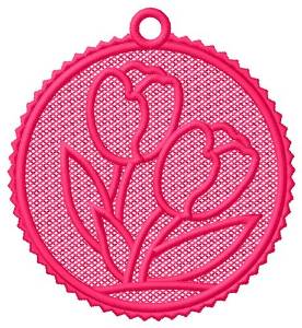 Picture of FSL Tulip Ornament Machine Embroidery Design