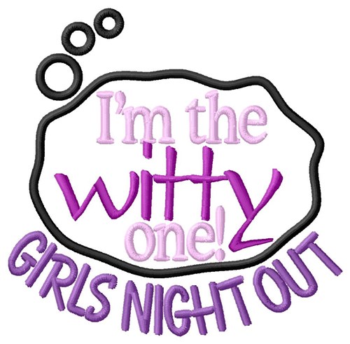 Witty Night Out Machine Embroidery Design