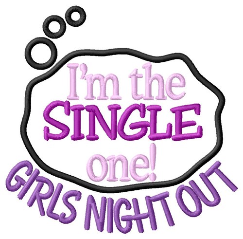 Single Night Out Machine Embroidery Design