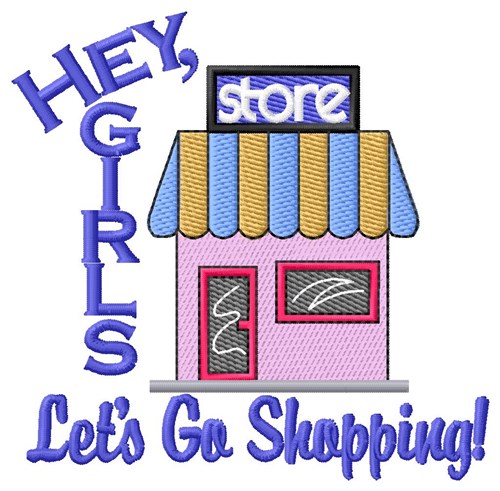 Lets Go Shopping Machine Embroidery Design
