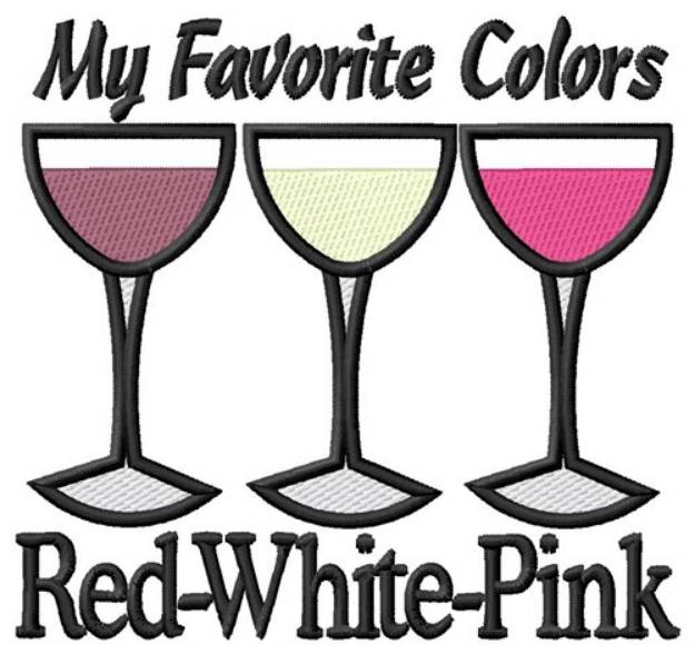 Picture of Favorite Colors Wine Machine Embroidery Design