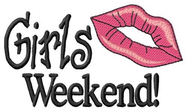 Picture of Girls Weekend Lips Machine Embroidery Design