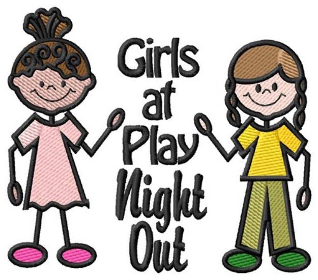 Picture of Girls At Play Machine Embroidery Design