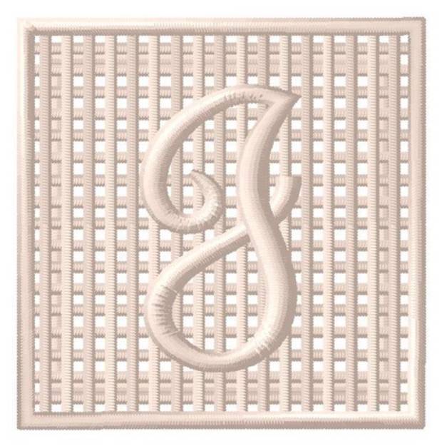 Picture of Filet Crochet J Machine Embroidery Design