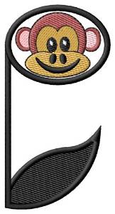 Picture of Monkey Eighth Note Machine Embroidery Design