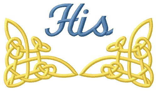 His Towel Scroll Machine Embroidery Design