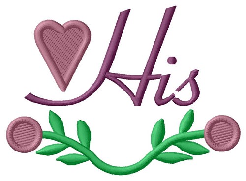 His Towel Flower Machine Embroidery Design