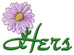 Picture of Hers Towel Flower Machine Embroidery Design