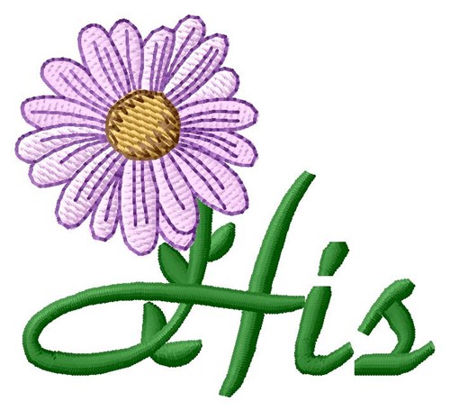 His Towel Flower Machine Embroidery Design