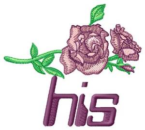 Picture of His Towel Rose Machine Embroidery Design