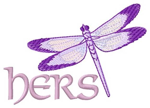 Picture of Hers Towel Dragonfly Machine Embroidery Design
