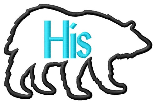 His Towel Bear Machine Embroidery Design