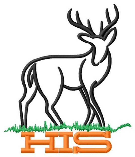 Picture of His Towel Deer Machine Embroidery Design