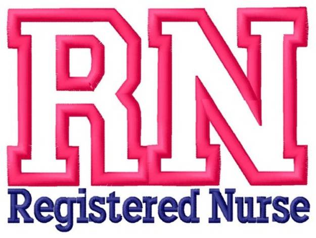 Picture of RN Registered Nurse Machine Embroidery Design