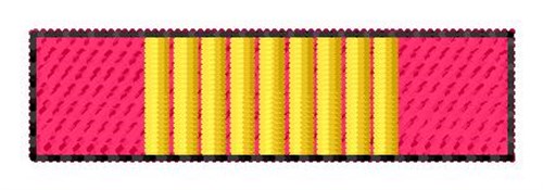 Vietnam Gallantry Cross Ribbon Machine Embroidery Design