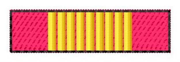 Picture of Vietnam Gallantry Cross Ribbon Machine Embroidery Design
