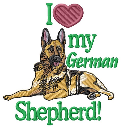 Love My Shepherd Machine Embroidery Design
