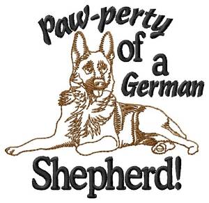 Picture of Pawperty Of A Shepherd Machine Embroidery Design
